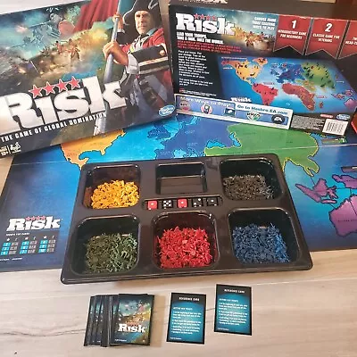 RISK War Strategy Board Game Of Global Domination Troops World 3 Levels Of Play  • $12.95
