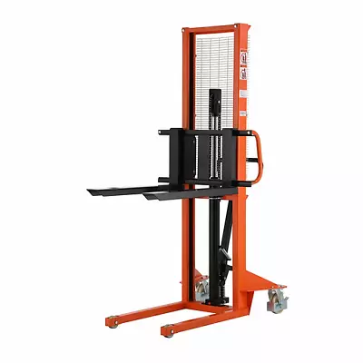 63 In. Lift Hand Pallet Stacker Hydraulic Walkie Stacker 1100lbs W Fixed Legs US • $1799