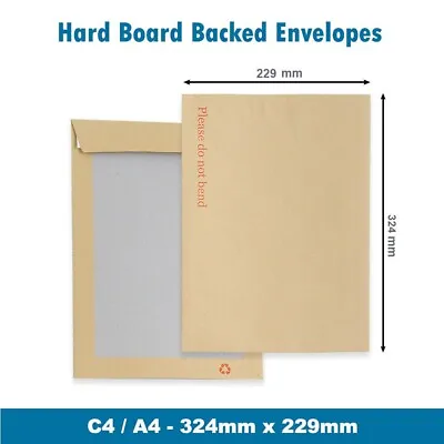 Hard Cardboard Backed 'please Do Not Bend Manilla Brown A4 Envelopes 75 Total • £15