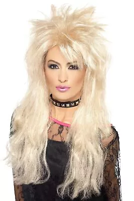 Smiffys 80s Long Mullet Wig Blonde • $19.72