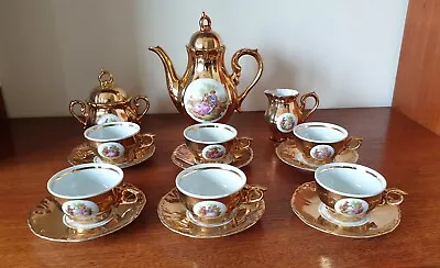 £60 • Buy Vintage Fine Bone China Coffee Set -  Cups  Saucers, Coffee Pot Jug,  Sugar Bowl
