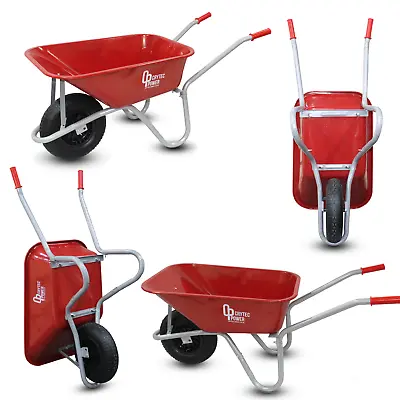 Metal 150KG/75L Heavy Duty Commercial Wheelbarrow Garden Builders Tough Barrow • £53.95