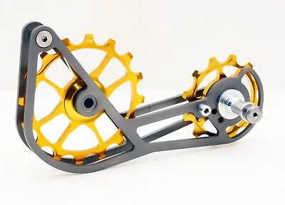 SwishTi Bicycle Oversized Pulley Titanium Cage For Shimano Ultegra R8000 Gold • $218.95