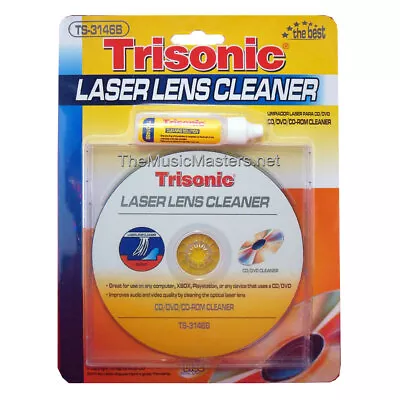 CD DVD Blu-Ray Player Laser Lens Cleaner Cleaning Disc W/ Fluid Xbox PS2 PS3 • £13.70