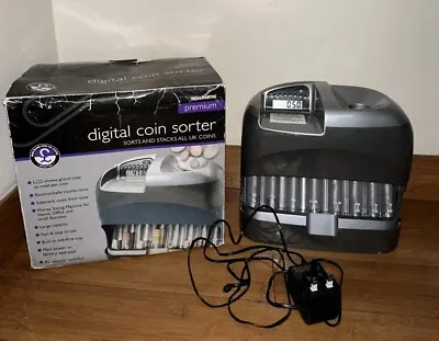 Collectible Retro Woolworths Premium Digital Coin Sorter & Counter Boxed • £85