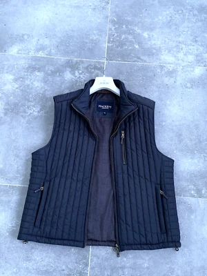 $86.75 • Buy Men's HACKETT LONDON Quilted Vest Gilet Insulated Black Jacket SZ L -  XL EU 52