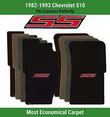 Lloyd Velourtex Front Carpet Mats For '82-93 Chevy S10 W/SS Red / Silver Logo • $138.99