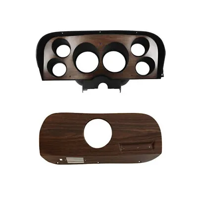 Instrument Bezel Set 6 Hole W/ RH Dash Trim Woodgrain Walnut 1969 1970 Mustang • $507.95