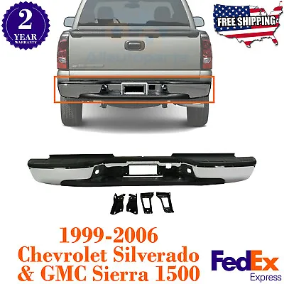 Rear Step Bumper Assembly For 1999-2006 Silverado GMC Sierra 1500 Fleetside • $309.25