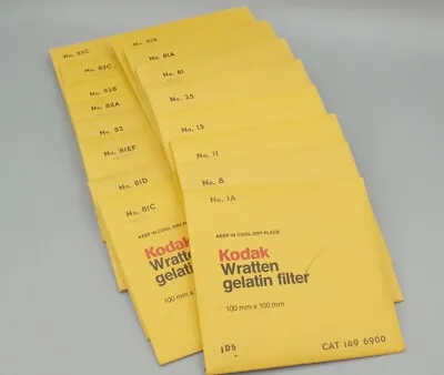 $85 • Buy Kodak Wratten Gelatin Filters 100m X 100m 16 Count (7341)