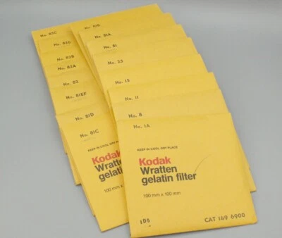 $85 • Buy Kodak Wratten Gelatin Filters 100m X 100m 16 Count (7341)