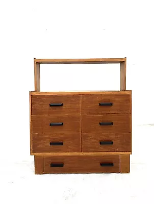 Vintage Retro Mid Century 1960s Heals Style Blonde Oak Utility Chest Of Drawers • £31