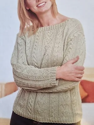 Knitting Pattern Lady's 4ply Long Sleeve Sweater 32 - 42  (706) • £1.95