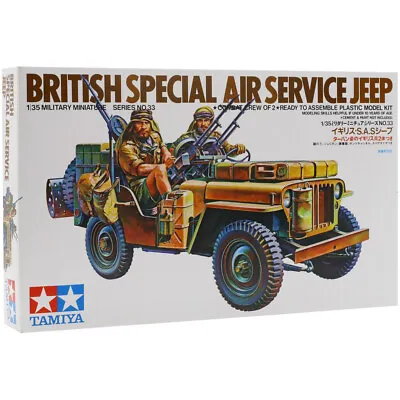 Tamiya 1/35 British SAS Jeep Plastic Model Kit 35033 Military Scale 1:35 • £13.61