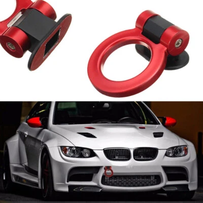 $7.77 • Buy Red Car Ring Track Racing Style Tow Hook Look Decoration Accessories Universal