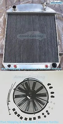 3Row Aluminum Radiator + 16 Fan For 1917-1923 Ford Model T Bucket Chevy Engine  • $169.99