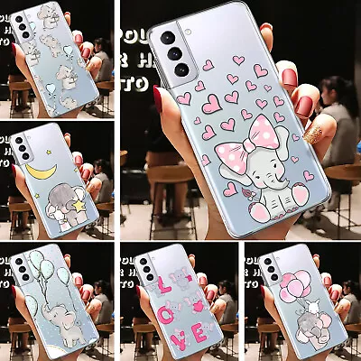 Lovely Elephant Phone Case Clear Cover For Samsung Galaxy A14 A13 A23 S23 S21 FE • £5.15