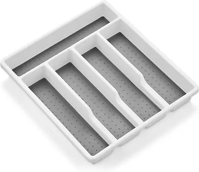 Cutlery Tray 5 Compartments - Plastic Non-Slip Organiser • £17.45