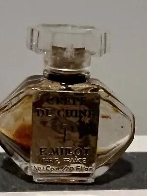  CREPE DE CHINE  Mini Perfume Splash By F. Millot 1/15 Oz Rare VTG Bottle • $13