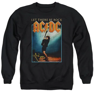 AC/DC Let There Be Rock Crewneck Sweatshirt Licensed Rock Band Merchandise Black • $24.49