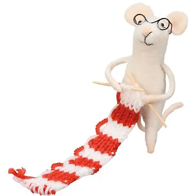 Primitives By Kathy Felt Knitting Mouse Ornament Critter Gift Holiday Knit • $13.95