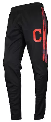 Zubaz MLB Baseball Men's Cleveland Indians Static Stripe Black Track Pants • $39.99