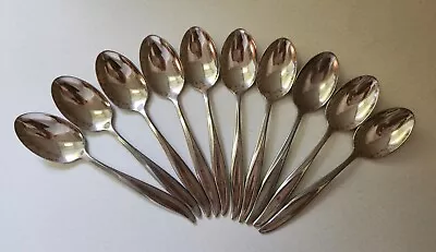 Vintage Gorham Stegor WAIKIKI Stainless Flatware Silverware 10 Piece Spoon Set • $25