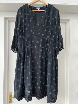 £28.99 • Buy BRORA 100% Silk Lined Beaded Dress Size 16