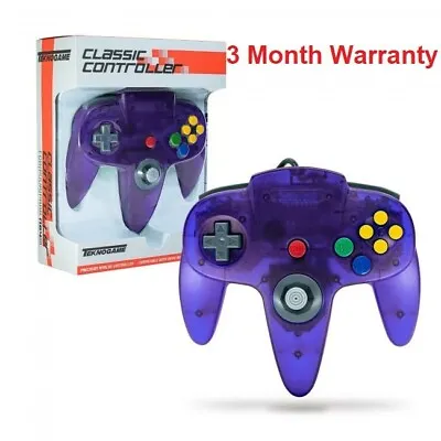 Wired Controller Joystick Compatible With Nintendo 64 N64 Console Grape Purple • $16.75