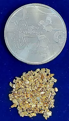 1/2 Gram Gold Nuggets + 1 Oz  .999 Fine Silver Round - Steamboat Willie Captain • $79.45