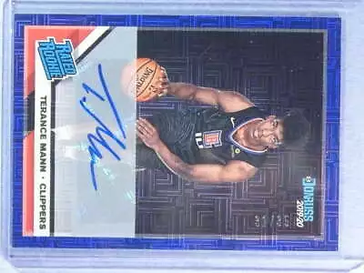 $30 • Buy 2019-20 Donruss Rated Rookie RC Blue Infinite Terance Mann Autograph /35
