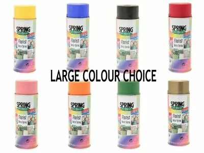 Flower Spray Paint Aerosols In 54 Colours For Fresh Or Dried Flowers Oasis Type • £13.99