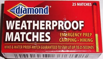 Diamond 3-Pack Weatherproof Matches Emergency Prep 25-Matches • $11.99