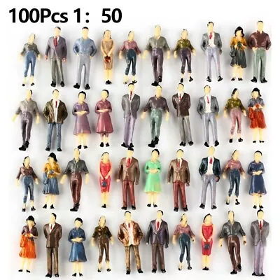 Set Of 100 Multicolor People Model Trains Figures 1 50 Scale High Quality • £15.29