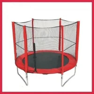 6ft Trampoline & Enclosure Set With Safety Net Pad Red • $228