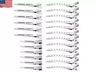 65Pcs Duck Billed Hair Clips For Styling Sectioning Metal Silver Alligator Hair • $8.07