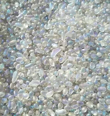 Moonstone Aura Gemstone Chips Nugget No Hole Undrilled For Bottles Jewelry 50g M • $10.72