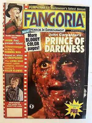 Fangoria Magazine John Carpenter's Prince Of Darkness December 1987 With Poster • $14.84