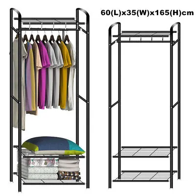 £14.99 • Buy Clothes Rail Rack Garment Dress Hanging Display Stand Shoe Rack Storage Shelf UK