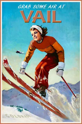 $29.50 • Buy Vail Colorado Marilyn Monroe Rocky Mountains Ski Travel Poster Art Print 350