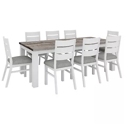 Scarbro  Solid Acacia Timber 9 Piece Dining Set  225 Cm.  • $2679