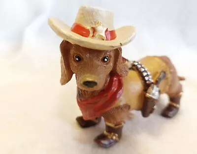 Cowboy Sheriff Dachshund Dog Ornament Western Weenie Dog Christmas Ornament • $9.99