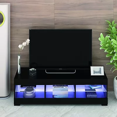 High Gloss LED TV Stand For 60 TV Open Shelf - Fits 60 TV • $152.92