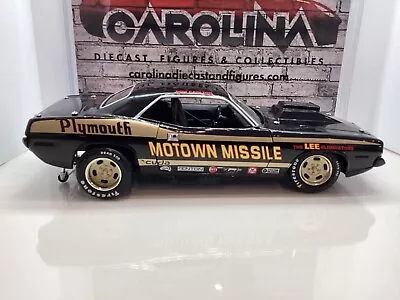 1:18 Ertl 1972 Plymouth Cuda Don Carlton Motown Missile Black On Black Ma# 1370 • $139.99