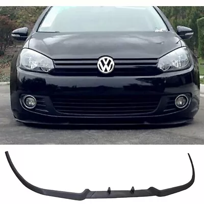 For Vw Golf Mk6 Cupra R Splitter Front Bumper Lip 3 Pcs Black Spoiler • $50