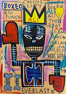 Rare Large  Jean Michel Basquiat  Vintage Painting 81 “No Reserve Price” • $75