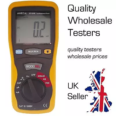 Portable Milliohm Meter Low Resistance Digital Tester AMECaL ST-5302 • £167.52