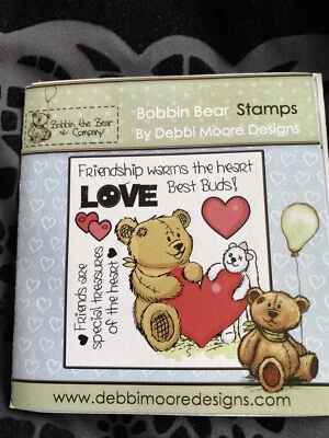 £3.50 • Buy Debbi Moore Bobbin The Bear Acrylic Clear Stamp