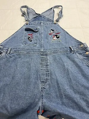 $24 • Buy Vtg Mickey Unlimited JERRY LEIGH Jean Overalls Denim Women 26/28 Embroidered