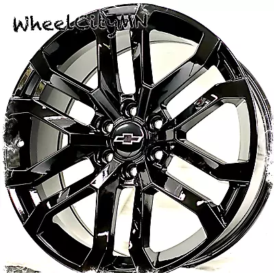 22  Gloss Black OE 5924 Replica NZM Wheels 2023 Chevy Silverado Tahoe 6x5.5 +24 • $1199.99